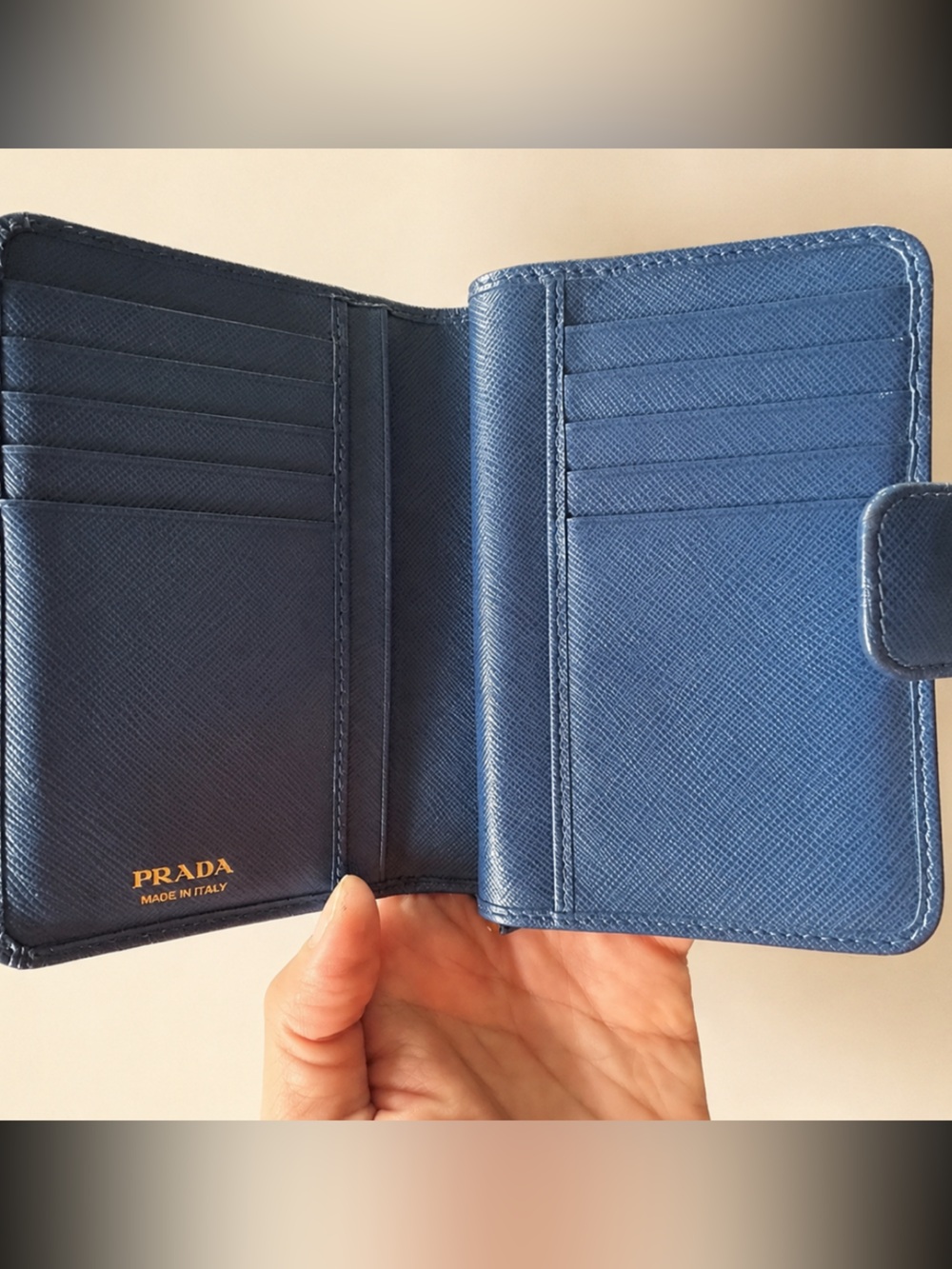 Prada EUC Compact Saffiano Zip Wallet Gold hardware - Picture 3 of 10